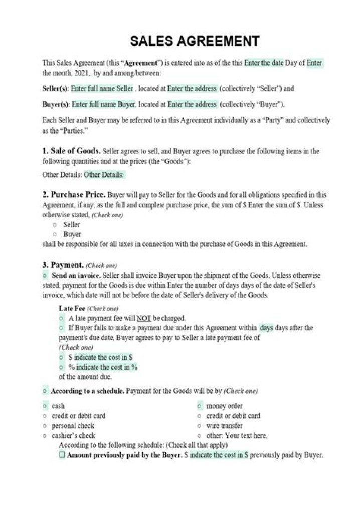 Can a broker prepare a sales agreement?