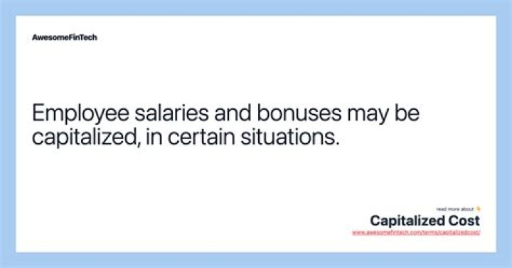 Can employee salaries be capitalized?