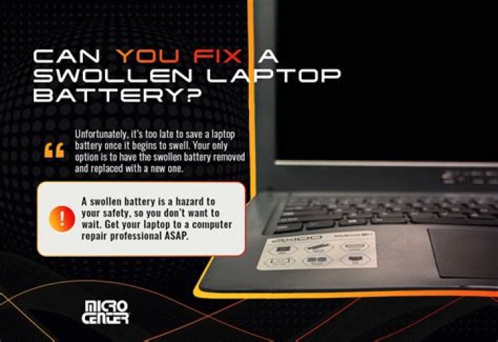 Can I take a laptop with swollen battery on a plane?