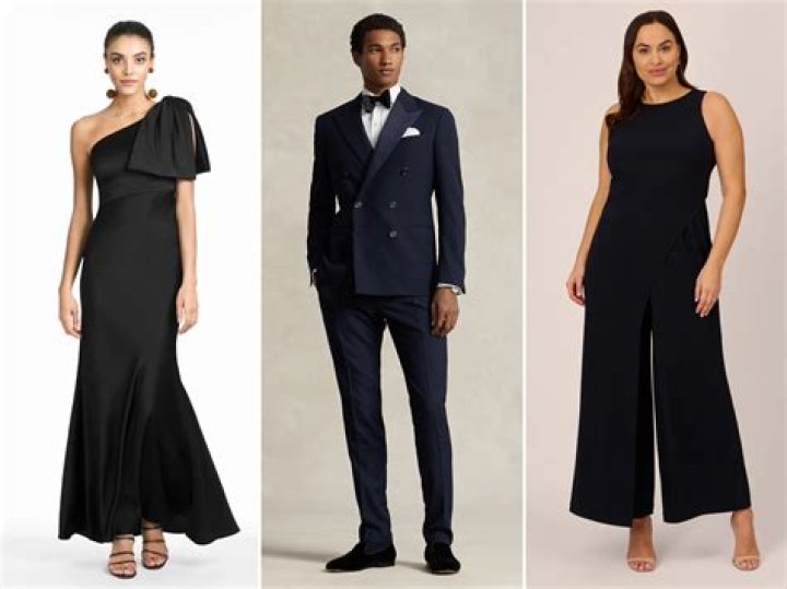 Can I wear navy and black to a wedding?