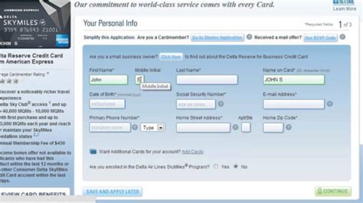 Can my son apply for a credit card?