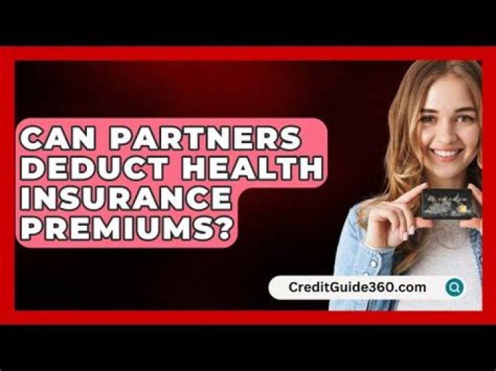 Can partners deduct health insurance premiums?