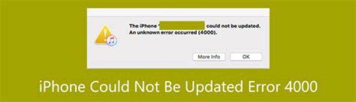 Can update iOS error 4000?