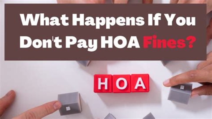 Can you choose not to pay HOA?