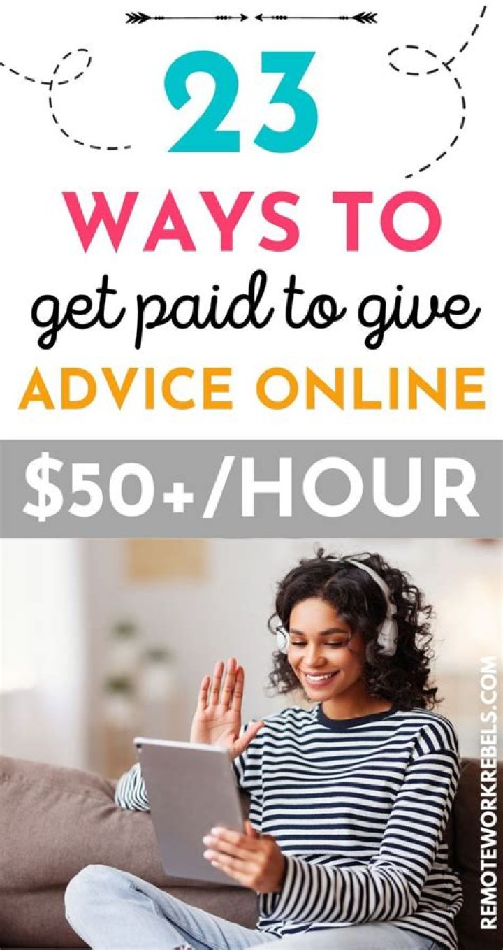 Can you get paid to give advice?