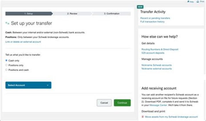 Can you transfer from one Schwab account to another?