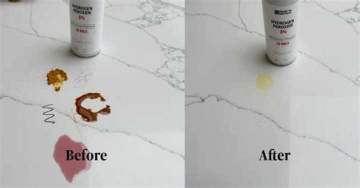 Can you use hydrogen peroxide to clean quartz countertops?