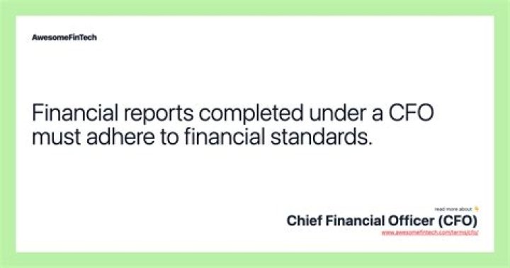 Do accountants report to the CFO?
