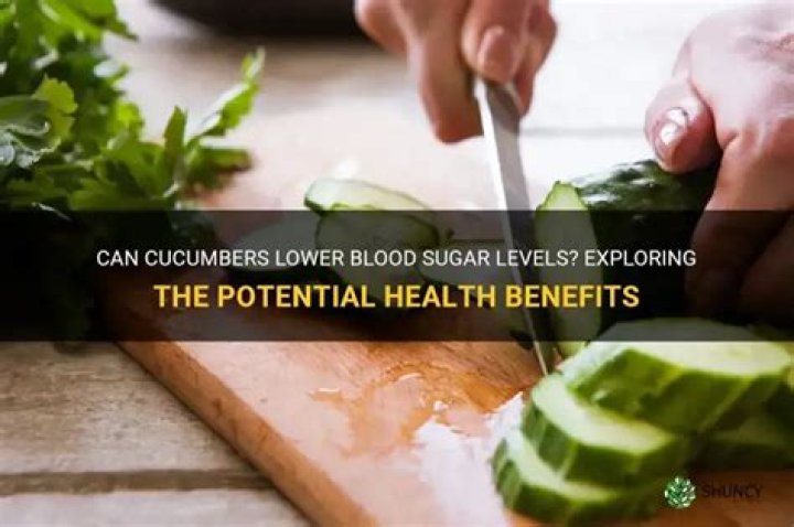 Do cucumbers lower blood sugar?
