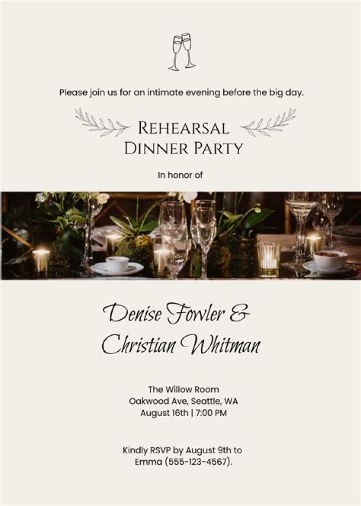 Do siblings attend rehearsal dinner?