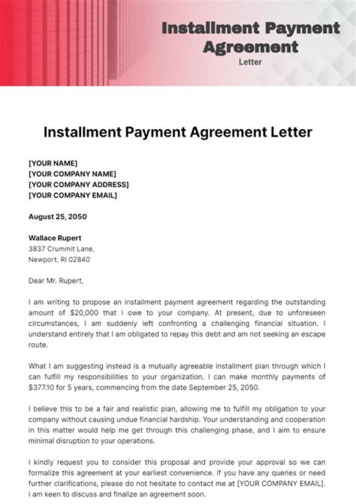 Do you have to have an installment agreement with the IRS?
