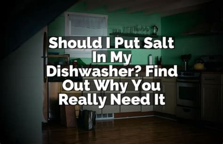 Do you really need dishwasher salt?