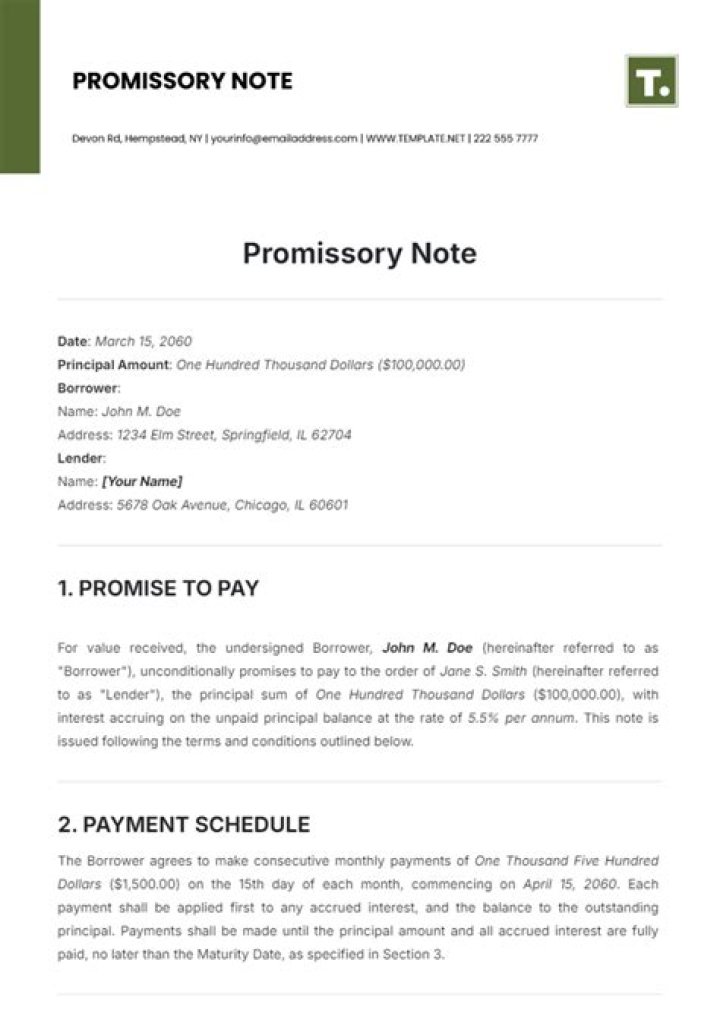 Does a promissory note have to be signed by both parties?