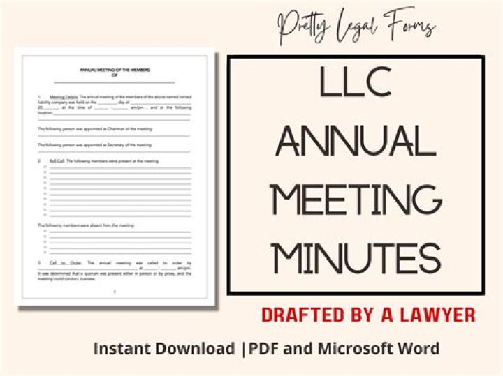 Does a single member LLC need to have an annual meeting?