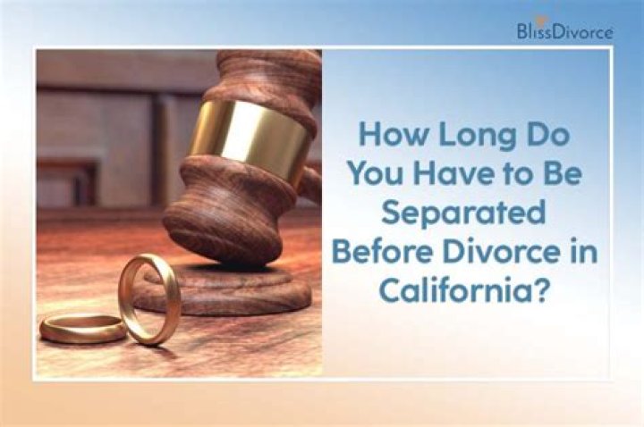 Does California require separation before divorce?