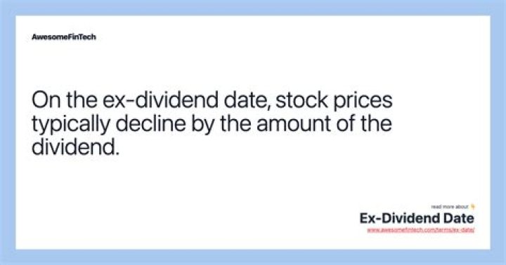 Does stock price drop on ex-dividend date?