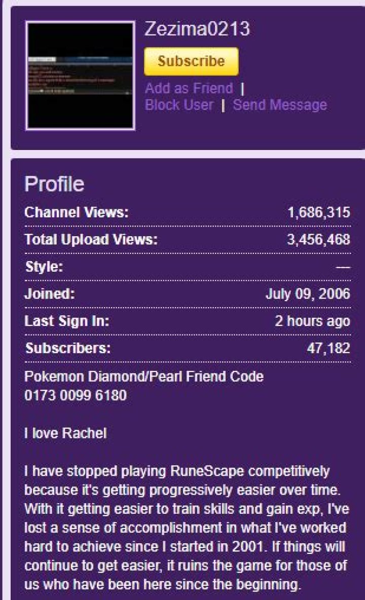 Does Zezima still play RuneScape?