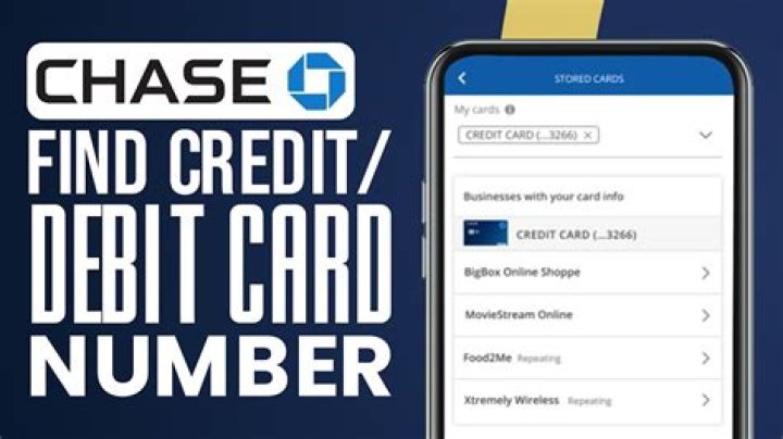 How can I find my Chase credit card number online?