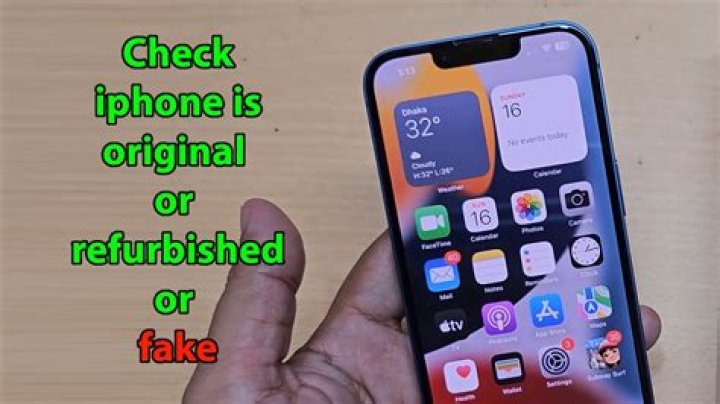 How can I know if my iPhone is refurbished?