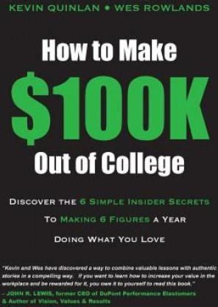 How can I make 100k out of college?