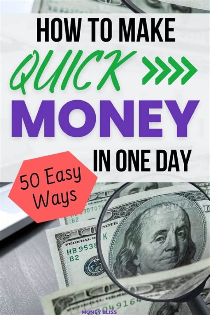 How can I make quick cash today?