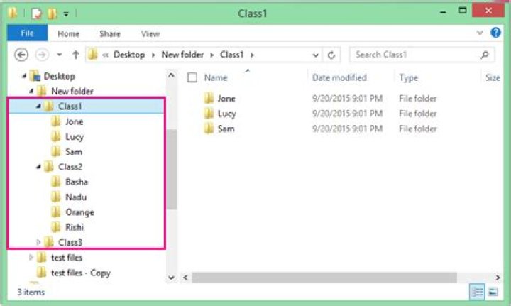 How do I create a list of folders and subfolders?
