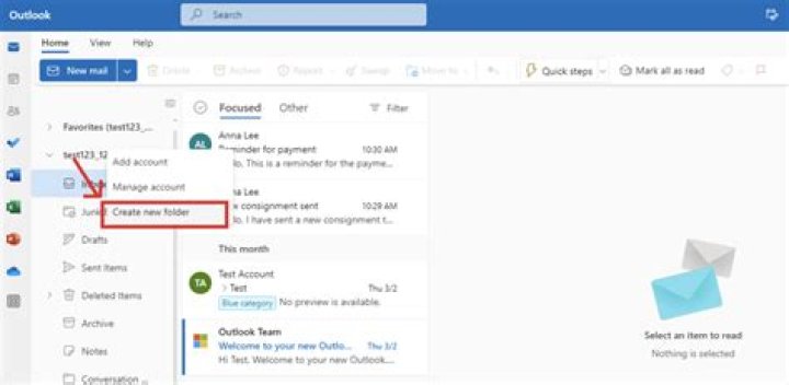 How do I create a new folder in Outlook for Mac?