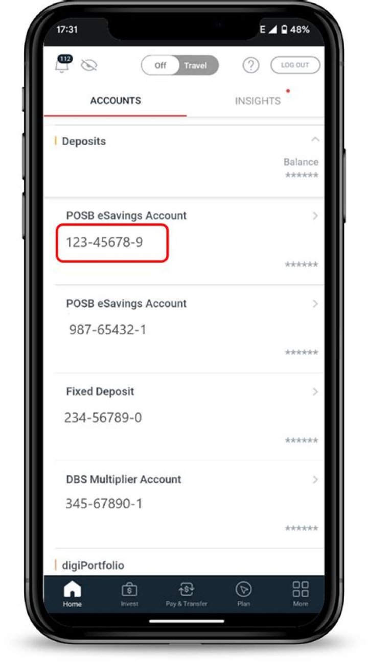 How do I find my bank account details for access?