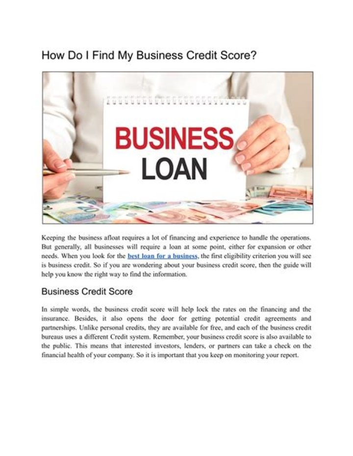 How do I find my business credit score?