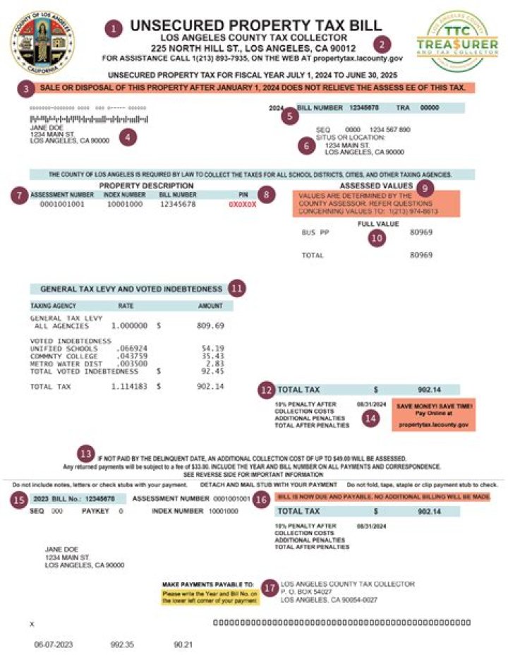 How do I find my property tax records in Los Angeles?