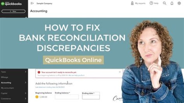 How do I fix bank reconciliation discrepancies in QuickBooks?