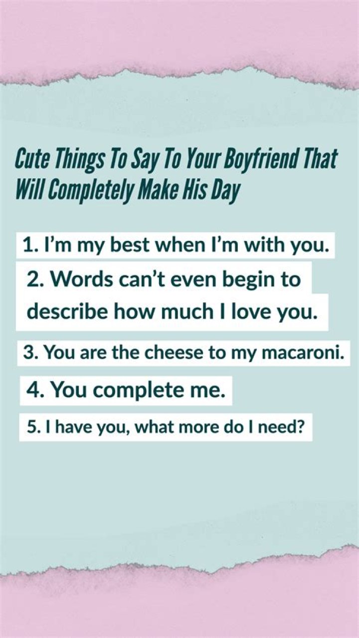 How do I make my boyfriend cute over text?