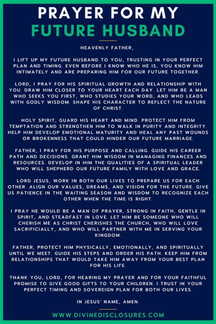 How do I plan my future husband?