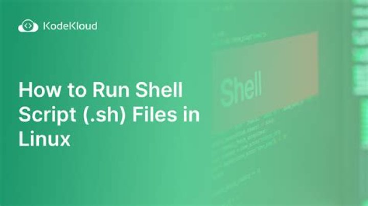 How do I run a shell script?