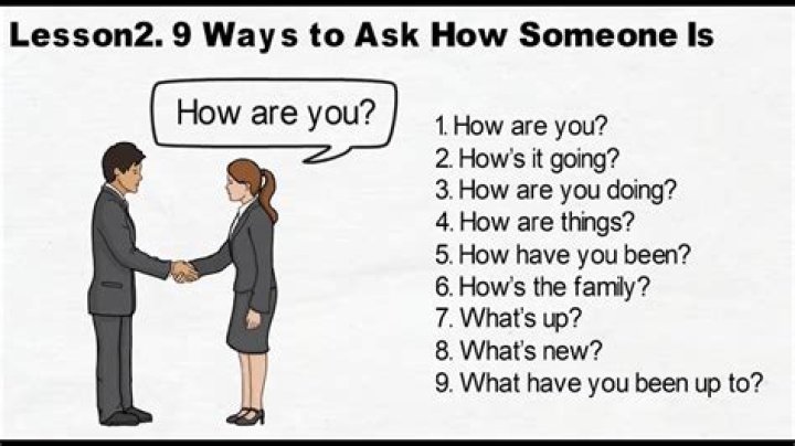 How do you ask someone how he is doing?
