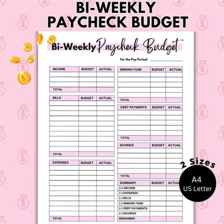 How do you budget bi-weekly paychecks?