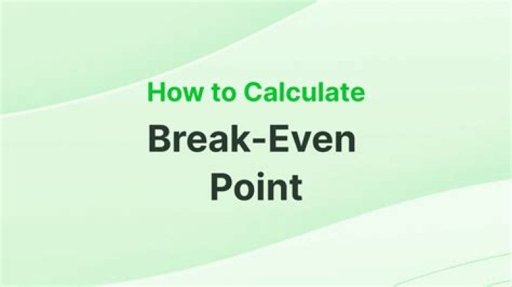 How do you calculate break-even point easily?