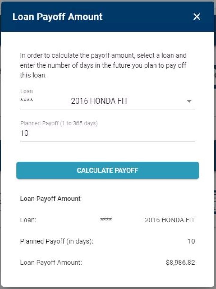 How do you calculate loan payoff amount?