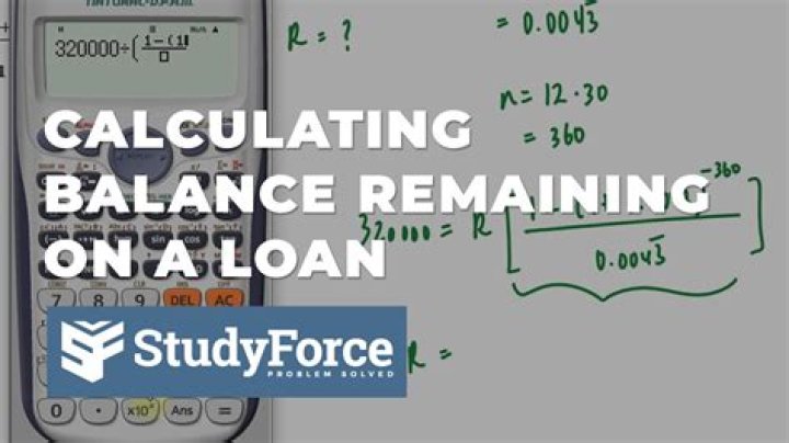 How do you calculate remaining mortgage balance?