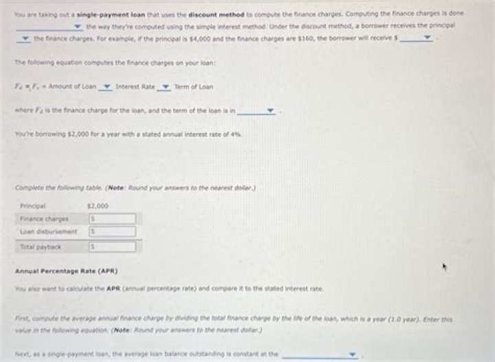How do you calculate the finance charge?