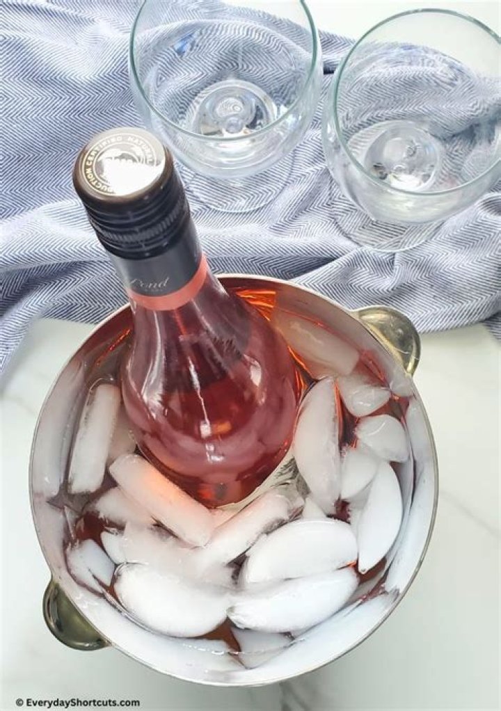 How do you chill wine quickly?