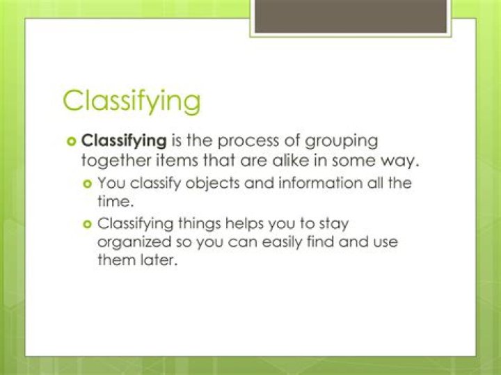 How do you classify inventory?