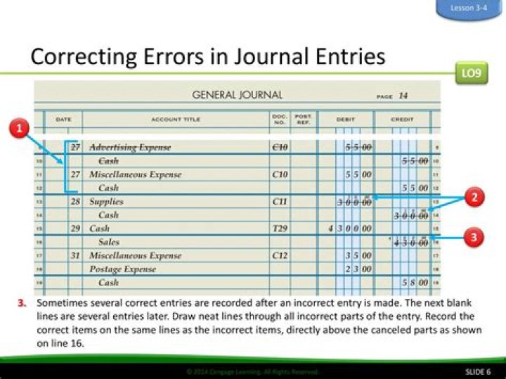 How do you correct errors in accounting?