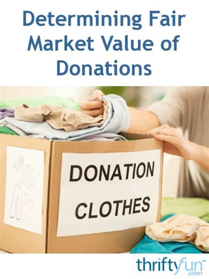How do you determine fair market value of charitable donations?