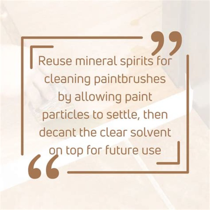 How do you dispose of mineral spirits after cleaning a brush?