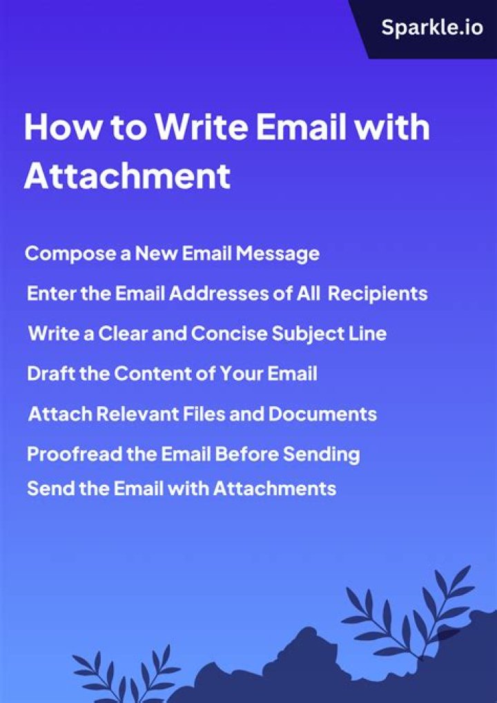 How do you email an attachment sentence?