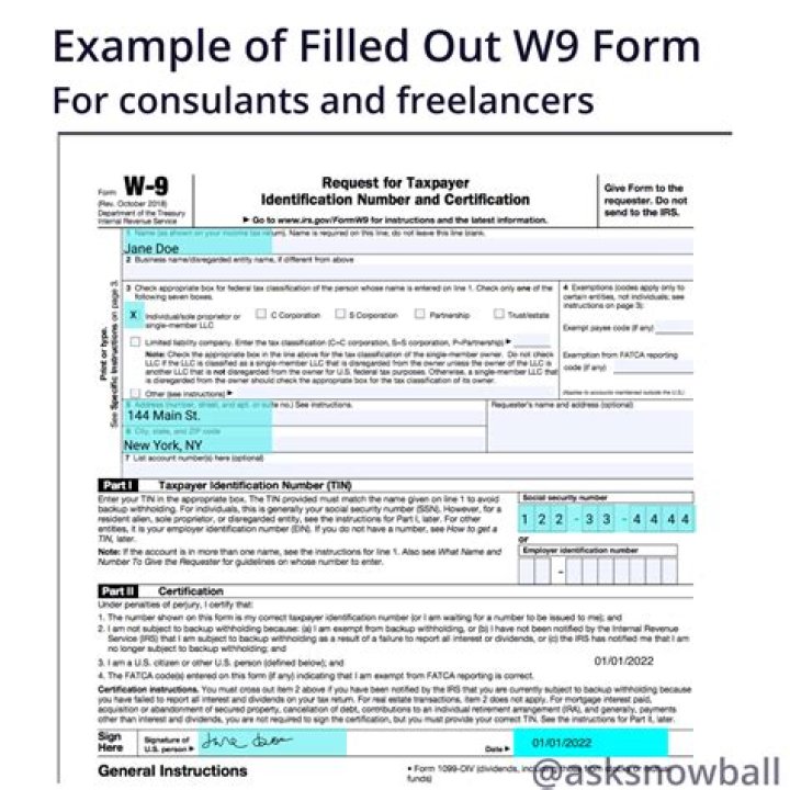 How do you fill out a w9 for LP?
