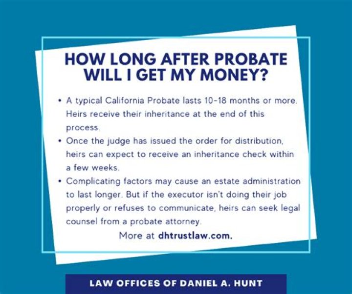 How do you get your money after probate?