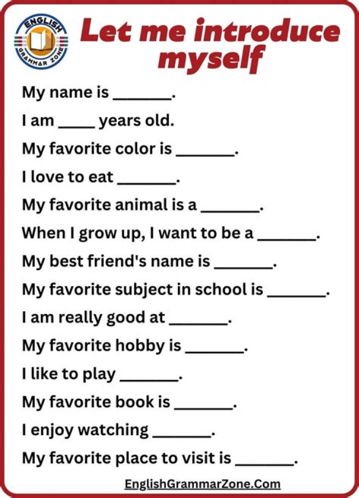 How do you introduce yourself without using your name?