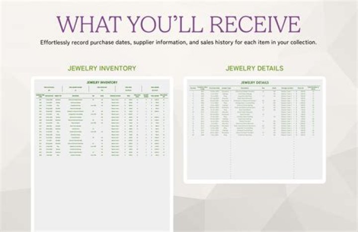 How do you keep track of jewelry inventory?